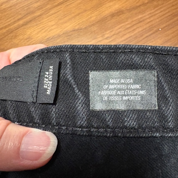 Denim X Alexander Wang black crop jeans - size 24 - Picture 4 of 8